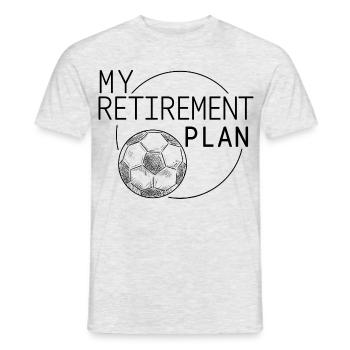 Lustiger Fußball-Ruhestandsplan Fußballspieler-Geschenk - Männer T-Shirt - Grau meliert - Vorne - AI Model Male 178 dark (178cm)