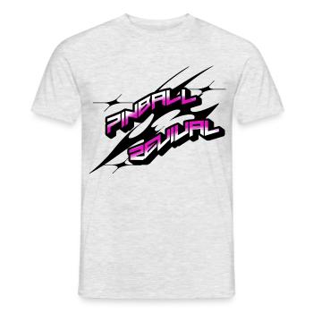 Pinball Revival Neon Retro - Männer T-Shirt - Grau meliert - Vorne - AI Model Male 178 dark (178cm)