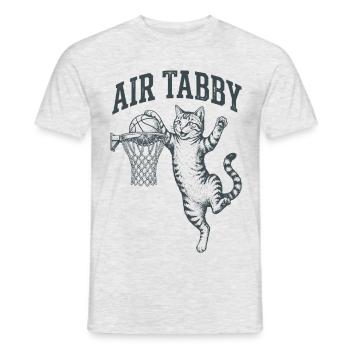 Air Tabby Dunk Cat - Männer T-Shirt - Grau meliert - Vorne - AI Model Male 178 dark (178cm)