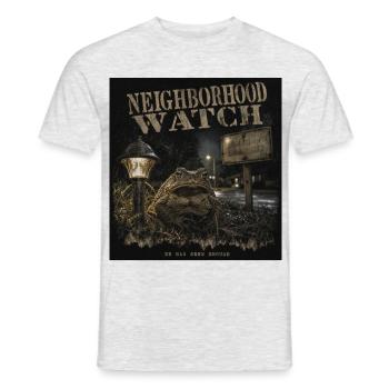 Neighborhood Watch Kröte Horror Vintage LO-FI  - Männer T-Shirt - Grau meliert - Vorne - AI Model Male 178 dark (178cm)