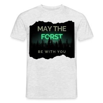 May the Forst be with you! - Men's T-Shirt - heather grey - Front - AI Model Male 178 dark (178cm)