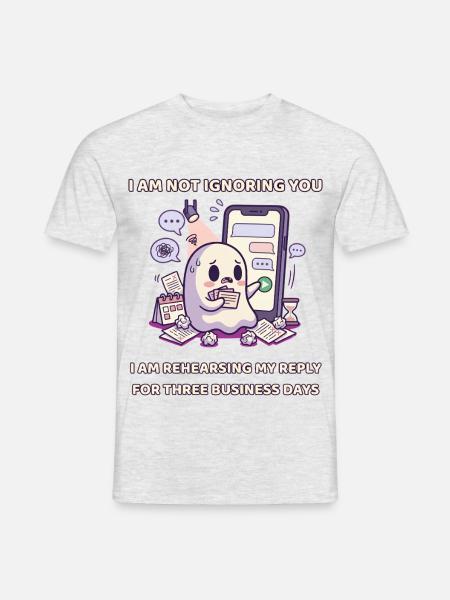 Ich habe meine Antwort drei Werktage lang geübt - Männer T-Shirt - Grau meliert