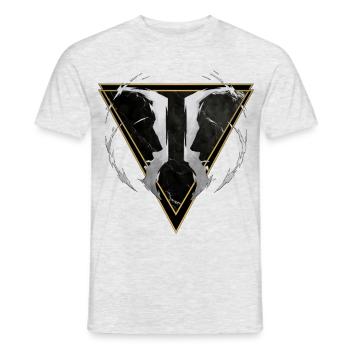 Zwillinge Luftzeichen – Tierkreis von Kék-Ina - Männer T-Shirt - Grau meliert - Vorne - AI Model Male 178 dark (178cm)