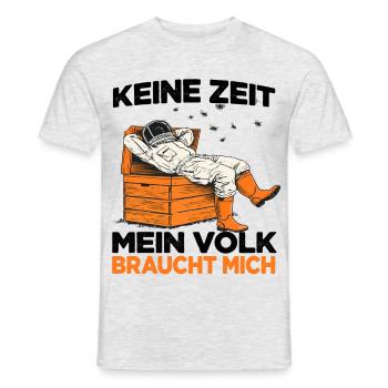 Imkerhut Imkeranzug Bienen Fan Humorvolles Bienen - Männer T-Shirt - Grau meliert - Vorne - AI Model Male 178 dark (178cm)