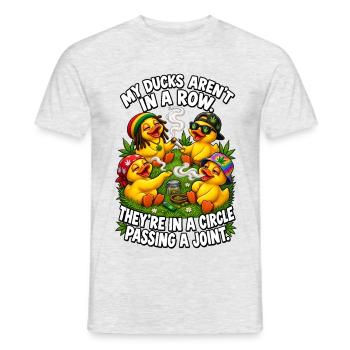 My Ducks are Not in A Row Theyre in A Circle Passi - Men's T-Shirt - heather grey - Front - AI Model Male 178 dark (178cm)