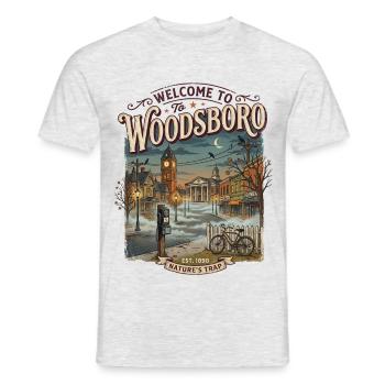 Spukstadt - Männer T-Shirt - Grau meliert - Vorne - AI Model Male 178 dark (178cm)