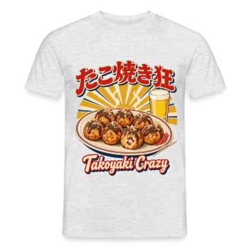 Takoyaki Crazy - Männer T-Shirt - Grau meliert - Vorne - AI Model Male 178 dark (178cm)