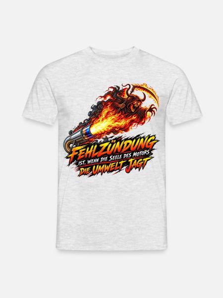 Fehlzündung: Seele des Motors - Männer T-Shirt - Grau meliert