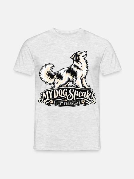 Hundeübersetzer - Männer T-Shirt - Grau meliert