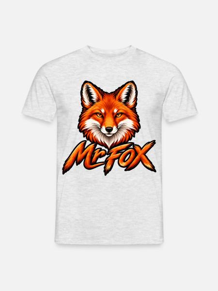 Mr. Fox - Männer T-Shirt - Grau meliert