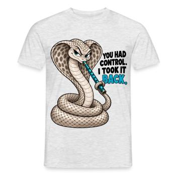 Cobra – Die Kontrolle zurückgewinnen - Männer T-Shirt - Grau meliert - Vorne - AI Model Male 178 dark (178cm)