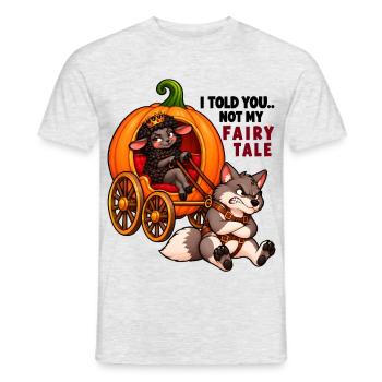 Schwarze Schaf-, Wolf- und Kürbiswagen. - Männer T-Shirt - Grau meliert - Vorne - AI Model Male 178 dark (178cm)