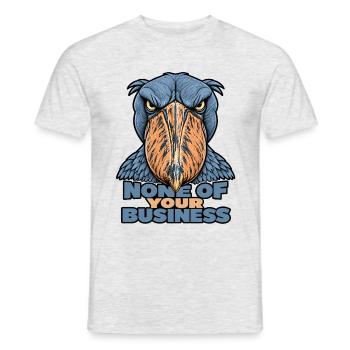 Shoebill – Geht dich nichts an - Männer T-Shirt - Grau meliert - Vorne - AI Model Male 178 dark (178cm)