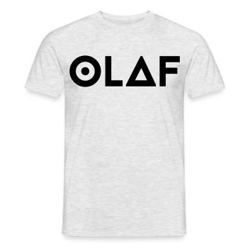 First name Olaf - Men's T-Shirt - heather grey - Front - AI Model Male 178 dark (178cm)