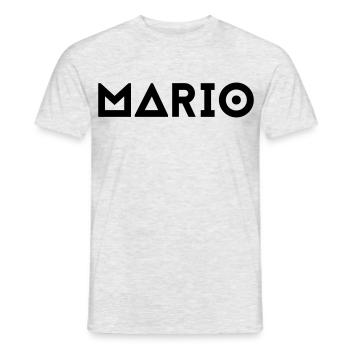 First name Mario - Men's T-Shirt - heather grey - Front - AI Model Male 178 dark (178cm)