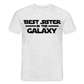 Best Sister in the Galaxy - Männer T-Shirt - Grau meliert - Vorne - AI Model Male 178 dark (178cm)