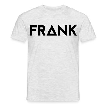 First name Frank - Men's T-Shirt - heather grey - Front - AI Model Male 178 dark (178cm)