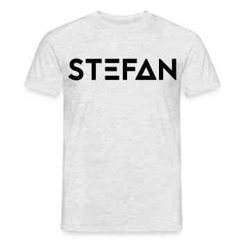 First name Stefan - Men's T-Shirt - heather grey - Front - AI Model Male 178 dark (178cm)