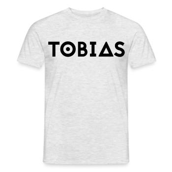 First name Tobias - Men's T-Shirt - heather grey - Front - AI Model Male 178 dark (178cm)