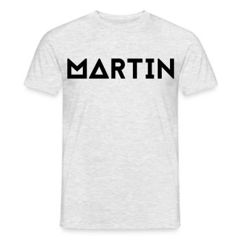 First name Martin - Men's T-Shirt - heather grey - Front - AI Model Male 178 dark (178cm)