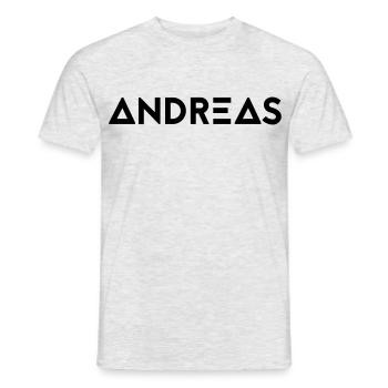 Prénom Andreas - T-shirt homme - gris chiné - Devant - AI Model Male 178 dark (178cm)