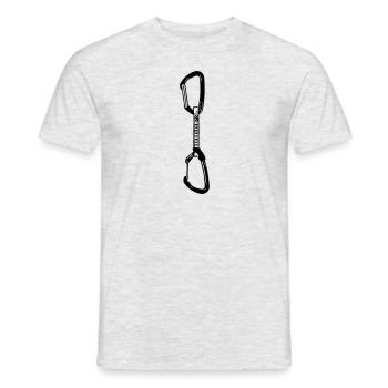 Mousqueton - T-shirt homme - gris chiné - Devant - AI Model Male 178 dark (178cm)