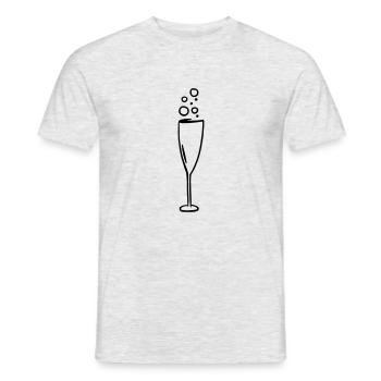 glass - Men's T-Shirt - heather grey - Front - AI Model Male 178 dark (178cm)