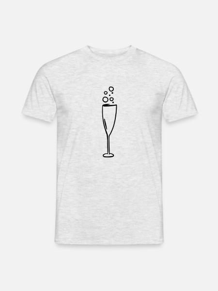 Sekt - Männer T-Shirt - Grau meliert