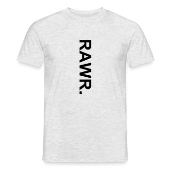 RAWR - Men's T-Shirt - heather grey - Front - AI Model Male 178 dark (178cm)