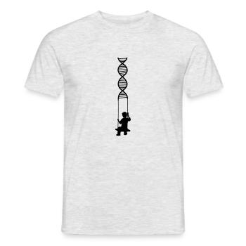 rock dna gene dns research biology learning ge - Men's T-Shirt - heather grey - Front - AI Model Male 178 dark (178cm)