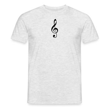 Clef, treble clef - Men's T-Shirt - heather grey - Front - AI Model Male 178 dark (178cm)