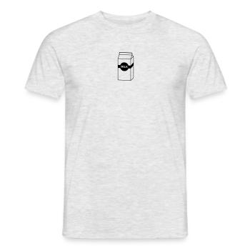 Milchtüte, Milk - Männer T-Shirt - Grau meliert - Vorne - AI Model Male 178 dark (178cm)