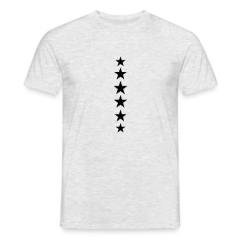 stars - T-shirt homme - gris chiné - Devant - AI Model Male 178 dark (178cm)