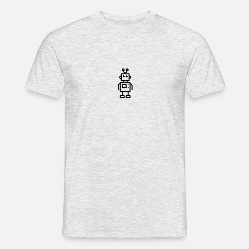 Roboter - Männer T-Shirt - Grau meliert