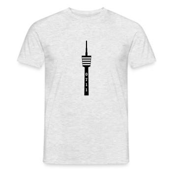 Fernsehturm0711 - Männer T-Shirt - Grau meliert - Vorne - AI Model Male 178 dark (178cm)
