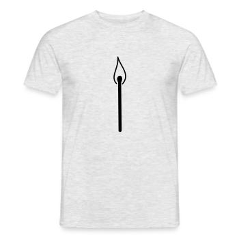 match - T-shirt homme - gris chiné - Devant - AI Model Male 178 dark (178cm)