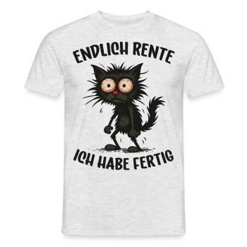 Rente Endlich Rente Ich habe fertig Renteneintritt - Männer T-Shirt - Grau meliert - Vorne - AI Model Male 178 dark (178cm)