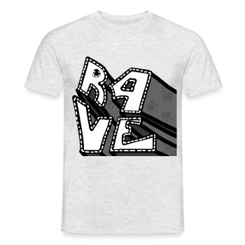 rave - Männer T-Shirt - Grau meliert - Vorne - AI Model Male 178 dark (178cm)