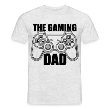 Men's The Gaming Dad Game Controller Father - Men's T-Shirt - heather grey - Front - AI Model Male 178 dark (178cm)