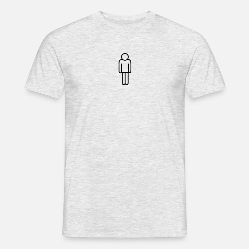 Logo-Mann - Männer T-Shirt - Grau meliert