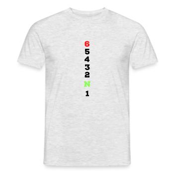 Changement de vitesse Cadeau Moto Bike Biker moteur - T-shirt homme - gris chiné - Devant - AI Model Male 178 dark (178cm)