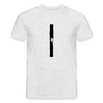 Grimpeur dans la cheminée - T-shirt homme - gris chiné - Devant - AI Model Male 178 dark (178cm)