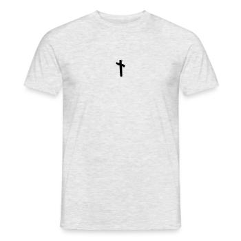 Jesus Cross God Church - Men's T-Shirt - heather grey - Front - AI Model Male 178 dark (178cm)