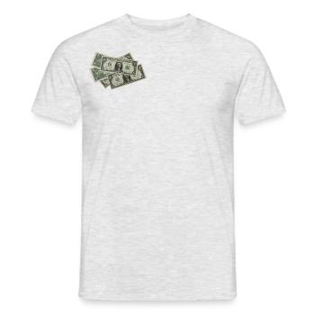 Idée de cadeau de billets - T-shirt homme - gris chiné - Devant - AI Model Male 178 dark (178cm)