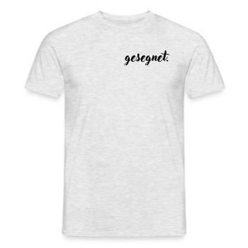 gesegnet - Männer T-Shirt - Grau meliert - Vorne - AI Model Male 178 dark (178cm)