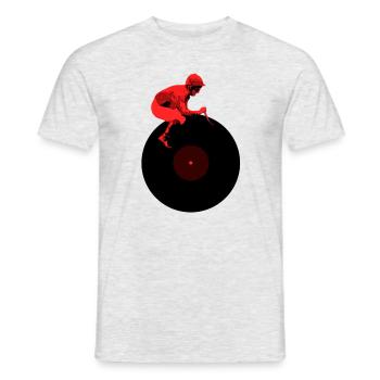 discjockey DJ T-Shirt - Men's T-Shirt - heather grey - Front - AI Model Male 178 dark (178cm)