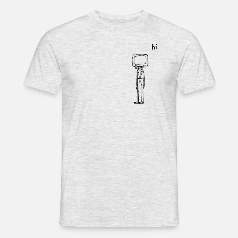 Hallo. - Männer T-Shirt - Grau meliert