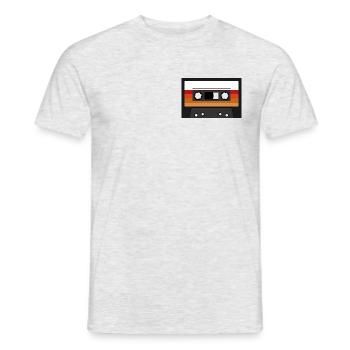 Cassette de musique Cassette audio Radio Music Retro - T-shirt homme - gris chiné - Devant - AI Model Male 178 dark (178cm)