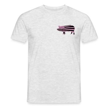 BRETAGNE - BZH - COCHON - T-shirt homme - gris chiné - Devant - AI Model Male 178 dark (178cm)