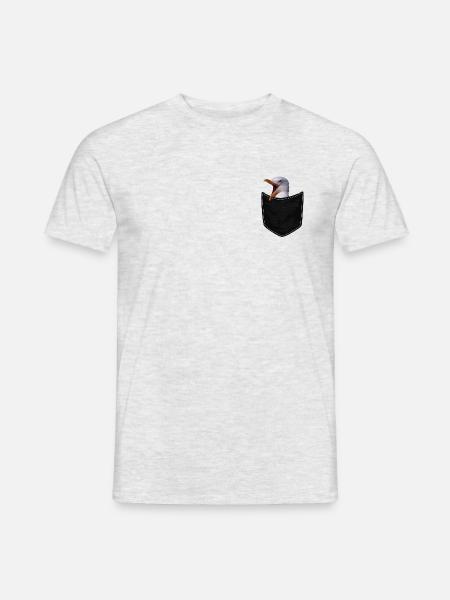 Sea and seagull - Men's T-Shirt - heather grey